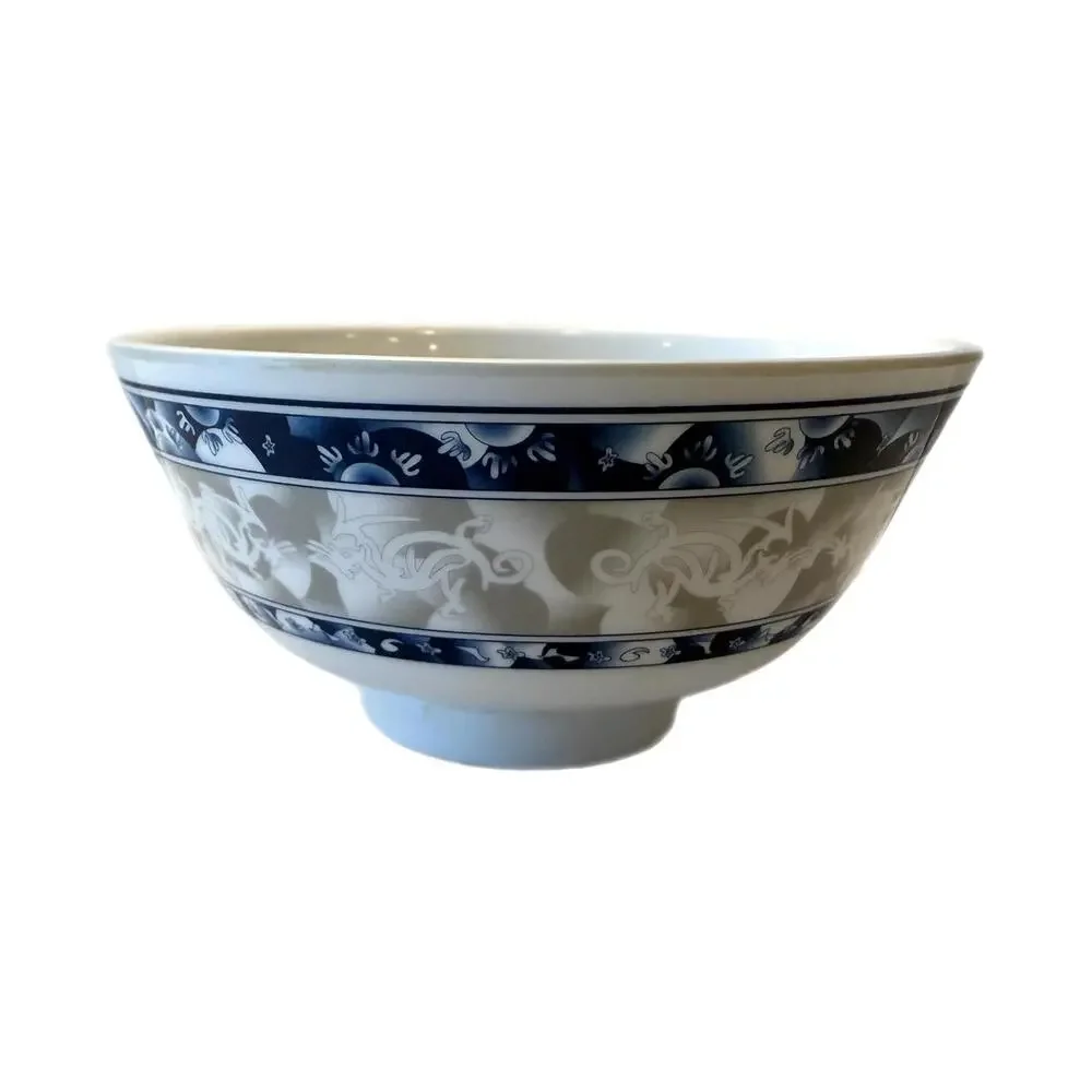 Thunder Group TAR-HONG Melamine 4.5” Rice Bowl – Blue & White